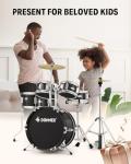 Donner 5-Piece Kid Drum Set with Adjustable Throne