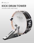 Fesley Bluetooth Electric Drum Set with Dual Zone Pads