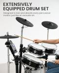 Fesley Bluetooth Electric Drum Set with Dual Zone Pads