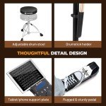 CAHAYA Electric Drum Set for Beginners and Kids