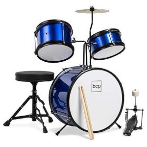 Kids 3-Piece Beginner Drum Set - Blue