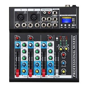 Depusheng HT4 Bluetooth Portable DJ Mixer Console