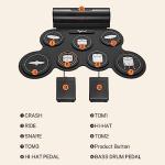 POGOLAB 7-Pad Portable Electric Drum Set