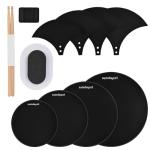 11-Piece Drum Mute Pad Set with Cymbal Pad
