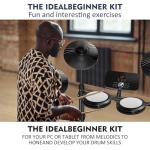Beginner Electronic Drum Set with Mesh Pads and MIDI