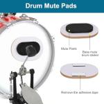 11-Piece Drum Mute Pad Set with Cymbal Pad