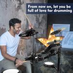Beginner Electronic Drum Set with Mesh Pads and MIDI