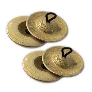 Brass Finger Cymbals Set of 4 (2 1/4" & 3")