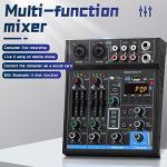 4-Channel USB Mixer with Bluetooth for PC Recording