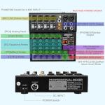 6-Channel DJ Audio Mixer with 16 Effects