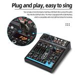 4-Channel USB Mixer with Bluetooth for PC Recording