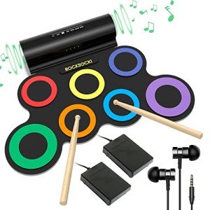 ROCKSOCKI 7-Pad Electric Drum Set for Kids