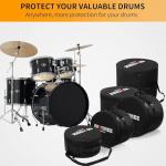 5-Piece Drum Bag Set for Multiple Sizes