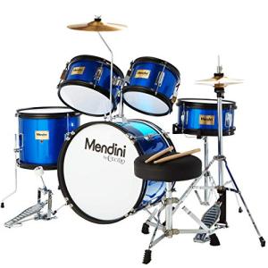 Mendini Kids 5-Piece Drum Set in Metallic Blue