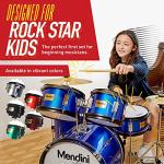 Mendini Kids 5-Piece Drum Set in Metallic Blue