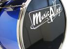 Kids 3-Piece Blue Drum Set with Throne & Cymbal