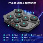 ROCKSOCKI Portable Electronic Drum Set with LED