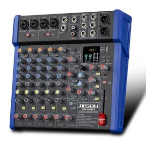 JXSOU 10-Channel Bluetooth DJ Mixer with Effects