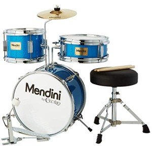 Mendini Kids 3-Piece Junior Drum Set - Sky Blue