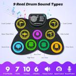 CAHAYA Foldable 9-Pad Electronic Drum Set