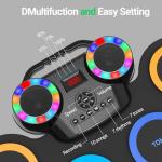Rocksocki 9-Pad LED Portable Electronic Drum Set