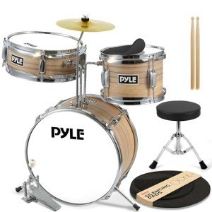Pyle 3-Piece Kids Beginner Drum Set