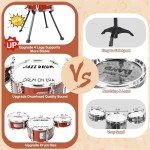 Kids Jazz Drum Set for Ages 3-5 with Stool
