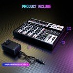 4-Channel Bluetooth Audio Mixer with 48V Phantom