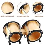 EastRock Tunable Wood and Metal Bongo Drum Set