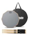 12” Drum Practice Pad with Sticks & Storage Bag