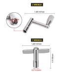 Facmogu 23PCS Cymbal Replacement Accessories, Cymbal Stand Felts, Drum Felt Pads Include Wing Nuts, Washers, Sleeves & Drum Key Accessory Set - Black