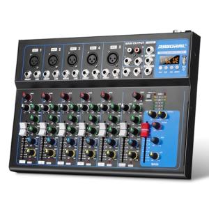 7-Channel USB Audio Mixer with Bluetooth & Phantom Power