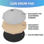 12” Drum Practice Pad with Sticks & Storage Bag