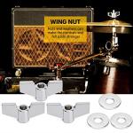 Facmogu 23PCS Cymbal Replacement Accessories, Cymbal Stand Felts, Drum Felt Pads Include Wing Nuts, Washers, Sleeves & Drum Key Accessory Set - Black