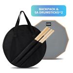 12” Drum Practice Pad with Sticks & Storage Bag