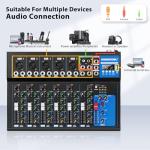 7-Channel USB Audio Mixer with Bluetooth & Phantom Power