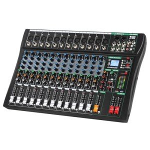 XTUGA 12-Channel Audio Mixer with Bluetooth & Effects