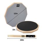 12” Drum Practice Pad with Sticks & Storage Bag