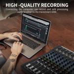 XTUGA 12-Channel Audio Mixer with Bluetooth & Effects