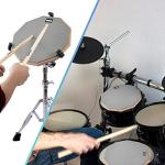 12” Drum Practice Pad with Sticks & Storage Bag