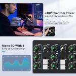 7-Channel USB Audio Mixer with Bluetooth & Phantom Power