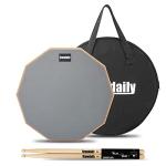 12” Drum Practice Pad with Sticks & Storage Bag