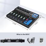 7-Channel USB Audio Mixer with Bluetooth & Phantom Power