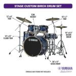 Yamaha Stage Custom Birch 5pc Drum Shell Pack