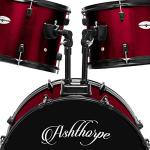 Ashthorpe 5-Piece Full Size Drum Set - Red