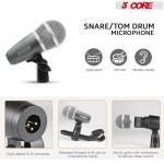 5 CORE Drum Mic Kit - 9 Piece Dynamic Set