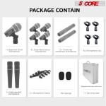 5 CORE Drum Mic Kit - 9 Piece Dynamic Set