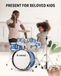 Donner 5-Piece Kids Drum Set - Blue