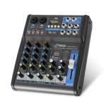 Pyle 4-Channel Digital Audio Mixer with USB & Bluetooth