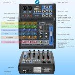 Pyle 4-Channel Digital Audio Mixer with USB & Bluetooth